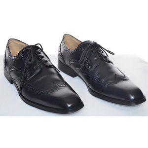 Joseph Abboud Wingtip Brogue Oxford Lace Up Dress Shoes Black Size 9 1/2 D
